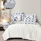 Cozy Reversible Microfiber Bedspread Set | Soft Green & White Floral Bedding with 1 Bedspread, 2 Pillowcases & 2 Shams | OEM Bedding Manufacturer | Bedspread, Quilt & Comforter Factory