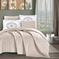 Cozy Blue Microfiber Quilted Bedspread Set | Soft All-Season Bedding with 1 Bedspread, 2 Pillowcases & 2 Shams | Elegant Stitching and Medallion Design for Family Bedrooms | Twin–Cal King Sizes