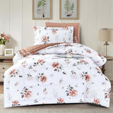 Blush Rose Floral Comforter Set | Lightweight Microfiber Bedding for Summer and Spring | Soft Cozy Quilt with 1 Comforter, 2 Pillowcases & 2 Pillow Shams | Custom comforter supplier