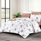 Romantic Rose Floral Microfiber Comforter Set with Pillowcases and Shams | Soft Lightweight Bedding for All Seasons | Custom Sizes Available | Bedding OEM comforter