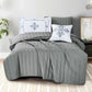 Blue Microfiber Quilted Bedspread Set | Soft All-Season Bedding with 1 Bedspread, 2 Pillowcases & 2 Shams | OEM Luxury Bedspread Set | Elegant Bedroom Design for Hotels