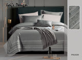 7-Piece Gray Embroidered Duvet Cover Set – Modern Luxury Bedding with Custom Size Options