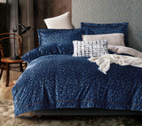 7-Piece Comforter Set, Blue Textured Design, Includes Comforter, Pillowcases, and Cushions