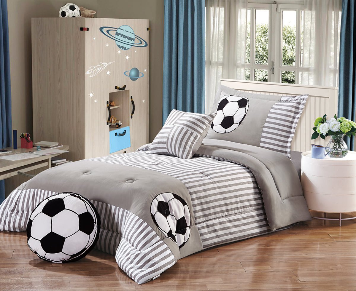 Stripe Football Bedding Set - 100% Organic Cotton (3/4/6pcs) - My Store